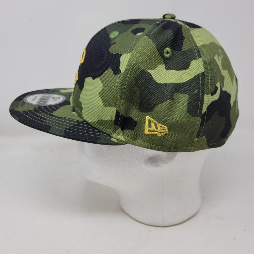 Chicago Cubs Hat Cap Snap Back Mens One Size Camo Green MLB Baseball New Era